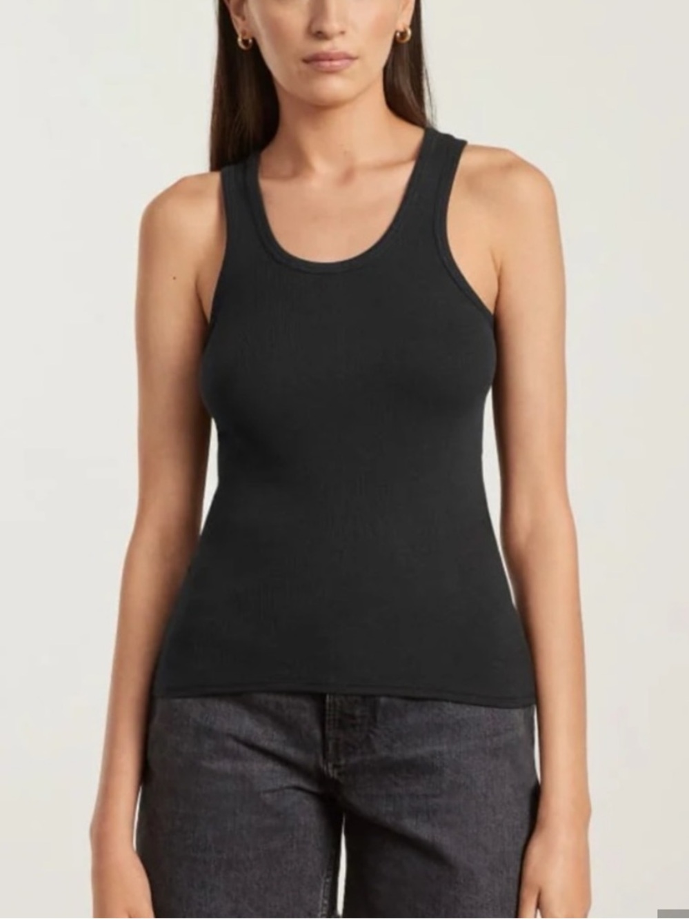 Everlane Pima Micro Rib Scoop Neck Tank Top Ribbed Minimalist organic cotton